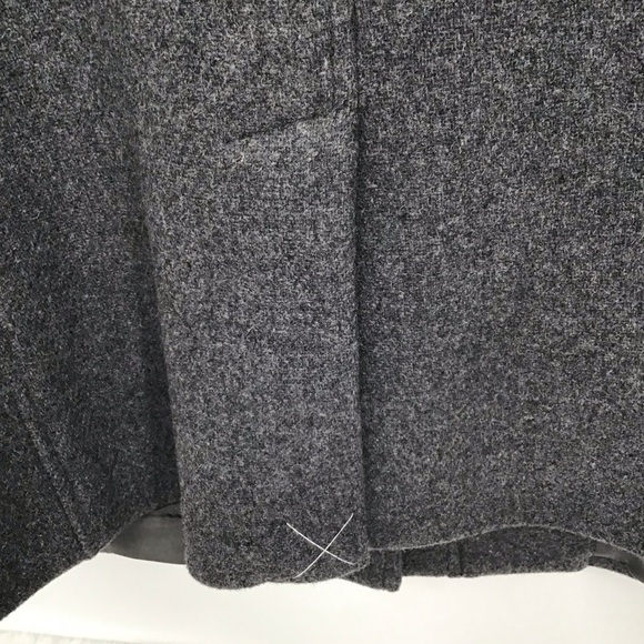 Talbot’s Sweater Sleeve Wool Jacket Coat Classic Winter Warm Gray Size 16P - Picture 10 of 11